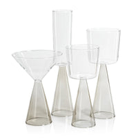 Veneto Glassware Set of 6 - Smoke