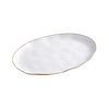 Moonlight Oven to Table Oval Tray - White with Gold