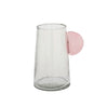 Recycled Glass Vase with Pink Ear