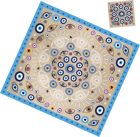 Evil Eye Paper Placemats & Coasters - Set of 12