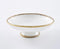 Oven to Table Footed Bowl - White with Gold Bead Trim