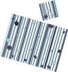 Hanukkah Blue and silver stripe Paper Placemats set of 12 with coasters