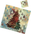 Christmas Tree Foil Paper Placemats & Coasters - Set of 12