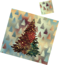 Christmas Tree Foil Paper Placemats & Coasters - Set of 12