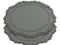 Round Barroque Placemat - Grey