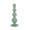 Triple Bubble Tall Glass Candle Stick Holder - Desert Sage