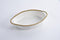 Oven to Table Oval  Baking Dish - White with Gold Bead Trim