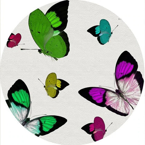 Nicolette Mayer Easy Care Round Placemats - Butterflies Set of 4