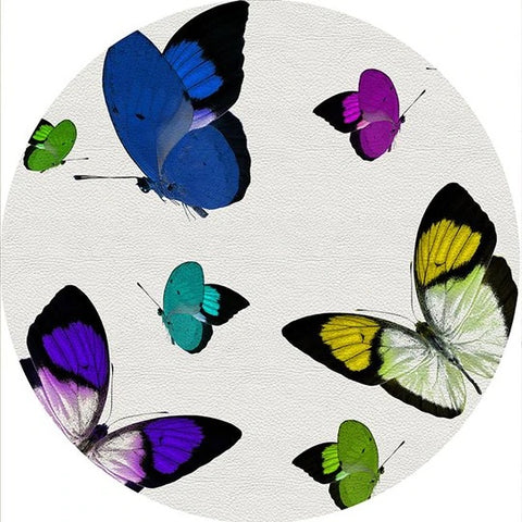 Nicolette Mayer Easy Care Round Placemats - Butterflies Set of 4