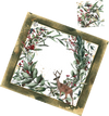 Christmas Paper Placemats & Coasters - Set of 12