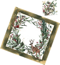 Christmas Paper Placemats & Coasters - Set of 12