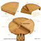 Bamboo Cheese Board and Knife Set - Round